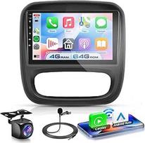 4G + 64G automobilinis radijas "Android 13", skirtas "Opel Vivaro B"/"Renault Trafic"/"Fiat Talento"/"Nissan NV300", 9 colių HD jutiklinis ekranas su belaidžiu "Carplay", "Android", GPS, WiFi, USB, "Bluetooth 5.0", FM, RDS, atbuline eiga