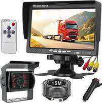 4Pin Fahrzeug HD Backup Kamera Monitor Kit, IP68 wasserdichte Nachtsicht Rücksicht Kamera 7 "LCD Rücksicht Monitor für Vans, Campingwagen, Pickup LKW, RVs, Anhänger, Pferdekasten