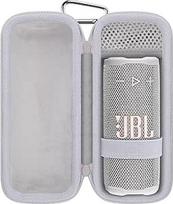 Khanka JBL Grip Bluetooth garsiakalbiui kietasis dėklas, kelioninis dėklas, skirtas JBL Grip Compact Bluetooth garsiakalbiui su karabinu, tik dėklas (baltas)