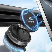 Magnetinis telefono laikiklis automobiliui, vakuuminis magnetinis telefono laikiklis automobiliui "Magsafe", reguliuojamas 360° kampu su itin stipriu siurbtuku - skirtas "iPhone 17 Pro Max" 16 15 14 14 13 12 "Air Plus" (juodas)