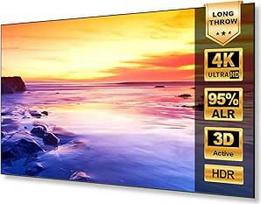 Projektoriaus ekranas, 130 colių ALR aplinkos šviesą atstumiantis ekranas CLR, 4K Ultra HD ekranas, montuojamas ant sienos, projektoriaus ekranas įprastam projektoriui (standartiniams projektoriams, ne UST) Namų kinas