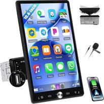 [Atnaujinti belaidį] SIXWIN 1 Din Autoradio mit Wireless Carplay Android Auto,10.4 Zoll Touchscreen Unterstützung Bluetooth/RDS/FM/USB/AUX/TF/Lien Miroir