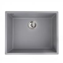 Plautuvė WOBBEE TALBOT 50 pilka metalik su chromo spalvos ventiliu ir sifonu, 550x440 W-TALB-54-GM-CR