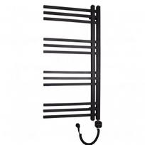 Elektrinis rankšluosčių džiovintuvas WOBBEE FLINT BLACK 50x100cm juodas matinis dešininis su tenu su laidu W-FLIN-50100BM+NEX300SCBM-R