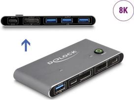 DeLOCK 18646 Tastatur/Video/Maus (KVM)-Switch Anthrazit (18646)