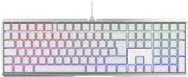 CHERRY MX-Board 3.0 S - Tastatur - Hintergrundbeleuchtung - USB - QWERTZ - Deutsch - Tastenschalter: CHERRY MX Black - weiß