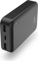 Hama Pocket 10 - Powerbank - 10000 mAh - 37 Wh - 2,1 A - Fast Charge - 2 Ausgabeanschlussstellen (USB) - auf Kabel: USB-C - Anthrazit (00201708)