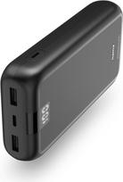 Hama Performance 20 - Powerbank - 20000 mAh - 74 Wh - 3 A - Fast Charge - 3 Ausgabeanschlussstellen (2 x USB, 24 pin USB-C) - auf Kabel: USB-C - Anthrazit (00201710)