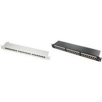 Patch panel - CAT 6a - STP - RJ-45 X 24 - light gray, RAL 7035 - 1U - 48.3 cm (19 Inch)