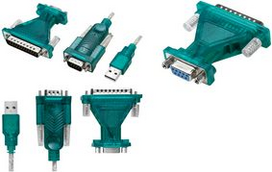 LogiLink USB 2.0 - RS232 9/25 Pol Adapter mit Verlängerungs- kabel, USB-A Stecker - 9 Pol Sub-D Stecker, Adapter 9 Pol - 1 Stück (UA0042B)