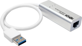 Tripp Lite U336-000-GB-AL USB 3.0 SuperSpeed zu Gigabit-Ethernet NIC Netzwerkadapter - 10/100/1000 - Plug-and-Play - Aluminium (U336-000-GB-AL)