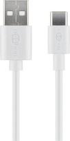 Wentronic 45563 1m USB A USB C Männlich Männlich Weiß USB Kabel (45563)