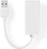 NEDIS USB-Adapter | USB 3.2 Gen 1 | USB-A Stecker | RJ45 Buchse | 1Gbps | 0.20 m | rund | Vernickelt | ABS | Weiss | Box