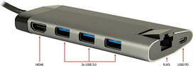 Inter-Tech GDC-802 USB 3.2 Gen 1 (3.1 Gen 1) Type-C 1000Mbit/s Grau (88885551)