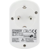 Schwaiger LAD240532 Netzstecker-Adapter Typ F Weiß (LAD240532)