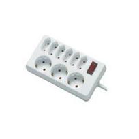 REV Supra-Line - Steckdosenleiste 3+6-fach - 250V - 3500W - weiss - mit Schalter (00250101)