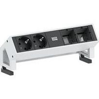 Bachmann DESK 2 - Steckdosenleiste - Eingabe, Eingang GST18i3 - Ausgangsanschlüsse: 2 - 20cm Schnur - Deutschland - weiß, RAL 9010 (902211)
