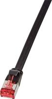 Logilink SlimLine - Patch-Kabel - RJ-45 (M) bis RJ-45 (M) - 5 m - U/FTP, PiMF - CAT 6 - geformt, ohne Haken, flach - Schwarz (CF2073S)