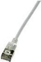 LogiLink SlimLine - Patch-Kabel - RJ-45 (M) zu RJ-45 (M) - 1 m - SSTP, PiMF - CAT 6a - geschirmt, halogenfrei, geformt, ohne Haken - Grau, RAL 7035
