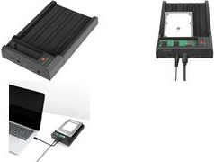 Logilink Quickport - HDD / SSD Dockingstation Schächte: 2 - 2.5 / 3.5 gemeinsam genutzt, M.2 (6,4 cm/8,9 cm gemeinsam genutzt) - M.2 NVMe Card / SATA 6Gb/s - USB 3.2 (Gen 2) - Schwarz (QP0031)