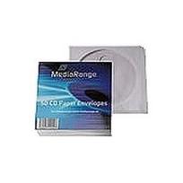 MediaRange Retailpack 50 CD Paperbag with Flagwindow - CD-/DVD-Hülle - Kapazität: 1 CD/DVD - weiß (BOX65)