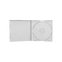 MediaRange - Behälter CD-Aufbewahrung - Kapazität: 1 CD/DVD - durchsichtig (Packung mit 100) (BOX24)