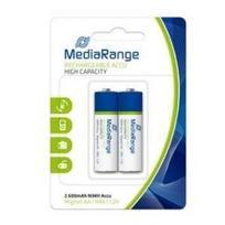 MediaRange MRBAT123 - Batterie AA-Typ - NiMH - (wiederaufladbar) - 2600 mAh (Packung mit 2) (MRBAT123)