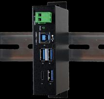 Exsys EX-1194HMS - Hub - 3 x USB 3,1 Gen 1 + 1 x USB-C - an DIN-Schiene montierbar - Gleichstrom (EX-1194HMS)
