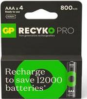 GP Battery ReCyko Pro Micro AAA -Akku NiMH 800 mAh 1.2 V 4 St. (GPRCP80AAA174C4)