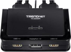 Trendnet TK-220DPI Tastatur/Video/Maus (KVM)-Switch Schwarz (TK-220DPi)