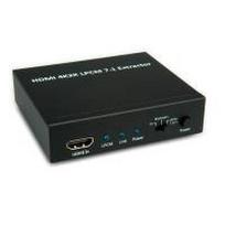 HDMI 4K2K Audio Extractor LPCM 7.1, Black, 3840 x 2160 Pixel, 7.1 Channels, HDMI, HDMI, HDMI