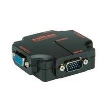 VGA video splitter, high-resolution, 450 MHz, 2x, VGA, 2x VGA, 1920 x 1080 pixels, black