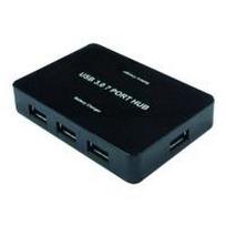 USB 3.0 desktop hub 7x, with power supply unit, USB 3.2 Gen 1 3.1 Gen 1 Micro-B, USB 3.2 Gen 1