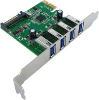 VALUE PCI-Express Adaptr 4x USB3.2 Gen1 5Gbit/s - PCI-Express - 5.000Mbps - USB 3.0 (15.99.2117)