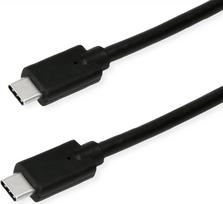 ROLINE GREEN USB 3.2 Gen 2x2 cable - Emark - C-C - ST/ST - 20Gbit/s - 100W - black - 2 m