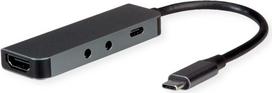 ROLINE USB-C Docking HDMI+TRRS+MIC+PD 4K60 100W - Audio/Multimedia - Digital/Daten - Digital/Display/Video (12.02.1125)