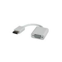 DisplayPort-VGA Adapter, DP ST - VGA BU, VGA D-Sub , DisplayPort, Male, Female, White