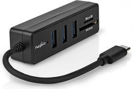 Nedis USB-Hub 1x USB-C™ 3x USB A Buchse - 5-Port port(s), USB 3.2 Gen 1, Stromversorgung über USB, 5Gbps, SD & MicroSD