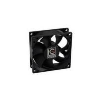 Fan, LC Power LC-CF-80, 80x80x25 mm, hydraulic (bearing), 4-pin (PWM), black