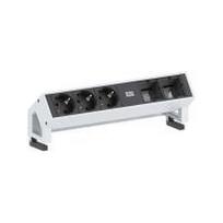 Bachmann DESK 2 - Steckdosenleiste - Eingabe, Eingang GST18 - Ausgangsanschlüsse: 3 - 20cm Schnur - Deutschland - Schwarz, weiß, RAL 9010 (902.201)