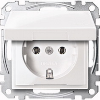 MERTEN SCHUKO-Steckdose 16A MEG2311-0325 Thermoplast aktiv-ws m.Klappdeckel MEG23 MEG2311-0325 (MEG2311-0325)