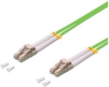 Logilink - Patch-Kabel - LC/UPC Multi-Modus (M) bis LC/UPC Multi-Modus (M) - 2 m - Glasfaser - 50/125 Mikrometer - OM5 - halogenfrei - hellgrün (FP5LC02)