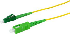 Logilink Professional - Patch-Kabel - LC/APC Einzelmodus (M) zu SC/APC Einzelmodus (M) - 15 m - 2 mm - Glasfaser - Simplex - 9/125 Mikrometer - G.657.A2/OS2 - halogenfrei - Gelb (FPSLS15)