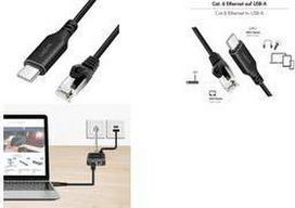LogiLink CU0415 - Netzwerkadapter Kabel USB 3.2 Typ-C Gigabit Ethernet 7.5 - Netzwerkkarte - 1.000Mbps (CU0415)
