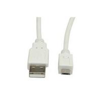 Value USB cable USB 2.0 USB-A plug, USB micro-B plug 0.15 m White Shielded 11.99.8751