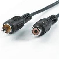 Value 11.99.4329 RCA audio extension cable (1x RCA plug - 1x RCA socket) 10.00 m Black Shielded