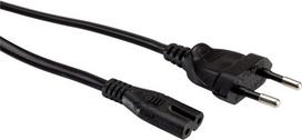 VALUE - Stromkabel - Eurostecker (M) bis IEC 60320 C7 (M) - Wechselstrom 250 V - 2.5 A - 5 m - Schwarz - Europa (19.99.2094)