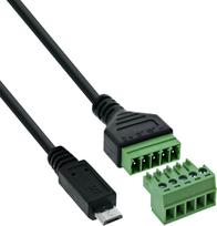 InLine Micro USB Stecker an Terminalblock - 5-polig - mit Kabel (92504C)