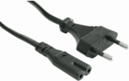 ACT Stromkabel Euro-Stecker - C7 Buchse schwarz 1,5 m - 1,5 m