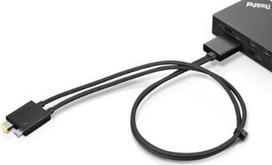 Lenovo Split Cable - Thunderbolt-Kabel (M) (M) - Thunderbolt 3 - 67cm - Schwarz - CRU (4X90U90616)